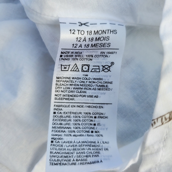 Janie and Jack Tropical Island Flutter Sleeve Dress Baby Girls 12-18 Months - Picture 4 of 4